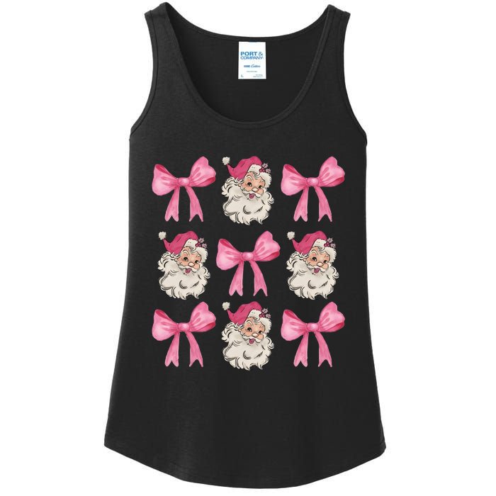 Christmas Holiday Xmas Vacation Coquette Santa Claus Ladies Essential Tank