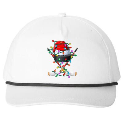 Christmas Hockey Xmas Santa Sports Hat Ball Snapback Five-Panel Rope Hat