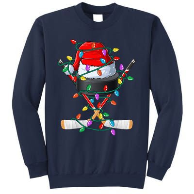 Christmas Hockey Xmas Santa Sports Hat Ball Sweatshirt