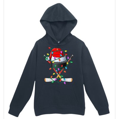 Christmas Hockey Xmas Santa Sports Hat Ball Urban Pullover Hoodie