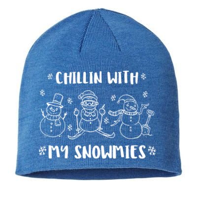 Christmas Holidays Xmas Chillin With My Snowmies Gift Sustainable Beanie