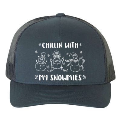 Christmas Holidays Xmas Chillin With My Snowmies Gift Yupoong Adult 5-Panel Trucker Hat