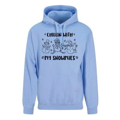 Christmas Holidays Xmas Chillin With My Snowmies Gift Unisex Surf Hoodie