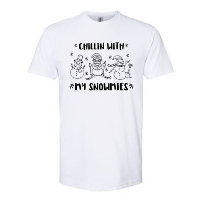 Christmas Holidays Xmas Chillin With My Snowmies Gift Softstyle® CVC T-Shirt