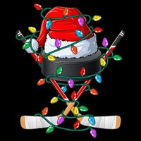 Christmas Hockey Xmas Santa Sports Hat Ball Backpack