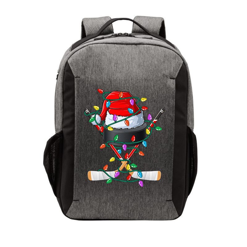Christmas Hockey Xmas Santa Sports Hat Ball Vector Backpack