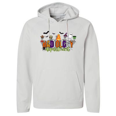 Cute Halloween Xray Tech Radiology Spooky Season Performance Fleece Hoodie