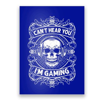 Can't Hear You I'm Gaming Funny Vintage Gamer Gift Headset Gift Poster