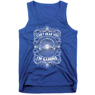 Can't Hear You I'm Gaming Funny Vintage Gamer Gift Headset Gift Tank Top