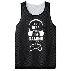 Can't Hear You I'm Gaming Funny Gamer Mesh Reversible Basketball Jersey Tank