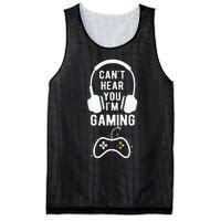 Can't Hear You I'm Gaming Funny Gamer Mesh Reversible Basketball Jersey Tank