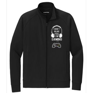 Can't Hear You I'm Gaming Funny Gamer Stretch Full-Zip Cadet Jacket