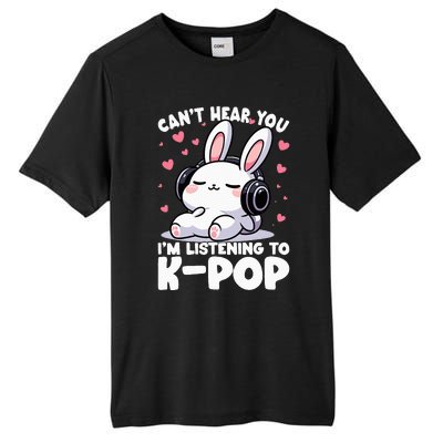 CanT Hear You IM Listening To Kpop Bunny Korean Music Tall Fusion ChromaSoft Performance T-Shirt