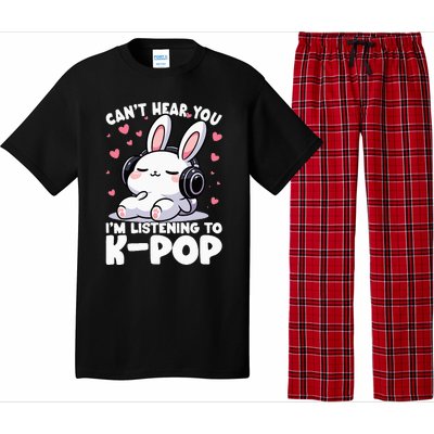 CanT Hear You IM Listening To Kpop Bunny Korean Music Pajama Set