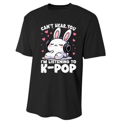 CanT Hear You IM Listening To Kpop Bunny Korean Music Performance Sprint T-Shirt