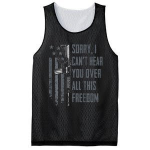 Can't Hear You Over All This Freedom Gun Rights Mesh Reversible Basketball Jersey Tank