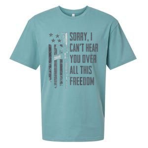 Can't Hear You Over All This Freedom Gun Rights Sueded Cloud Jersey T-Shirt