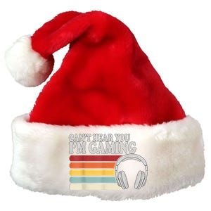 Cant Hear You Im Gaming Headphones Video Game Gamer Premium Christmas Santa Hat