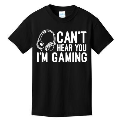 Can't Hear You I'm Gaming Headset Video Games Gamer Kids T-Shirt