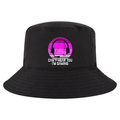 Can't Hear You I'm Gaming Gamer Girl Gift Video Gamer Gift Cool Comfort Performance Bucket Hat