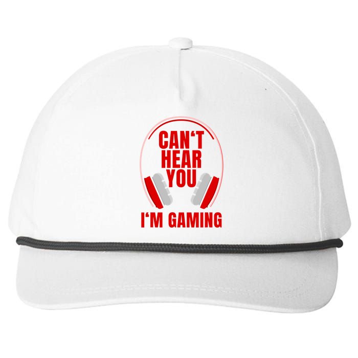 Can't Hear You I'm Gaming Headphones Snapback Five-Panel Rope Hat