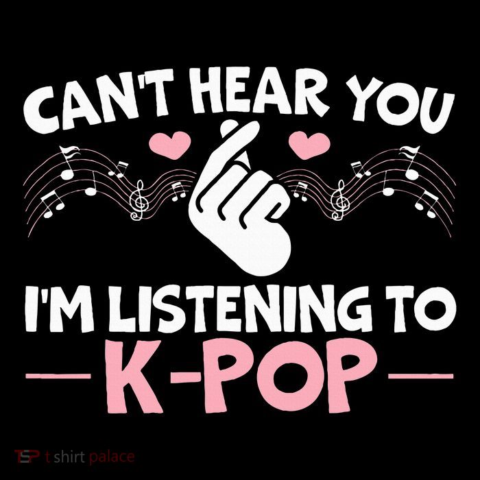 CanT Hear You IM Listening To Kpop Korean Pop Music Panda Womens T-Shirt