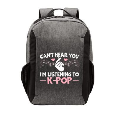 CanT Hear You IM Listening To Kpop Korean Pop Music Panda Vector Backpack