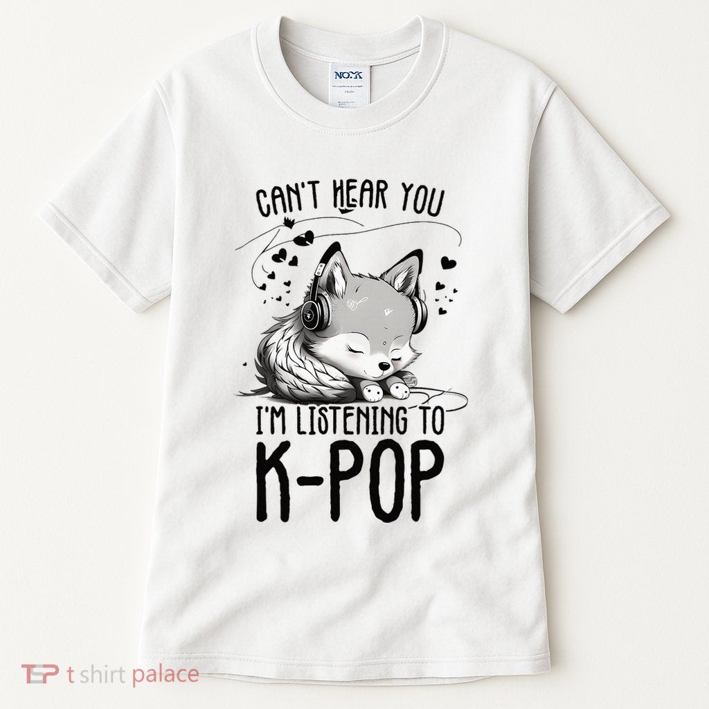 CanT Hear You IM Listening To Kpop Wolf Kpop Merchandise Tall T-Shirt