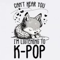 CanT Hear You IM Listening To Kpop Wolf Kpop Merchandise Visor