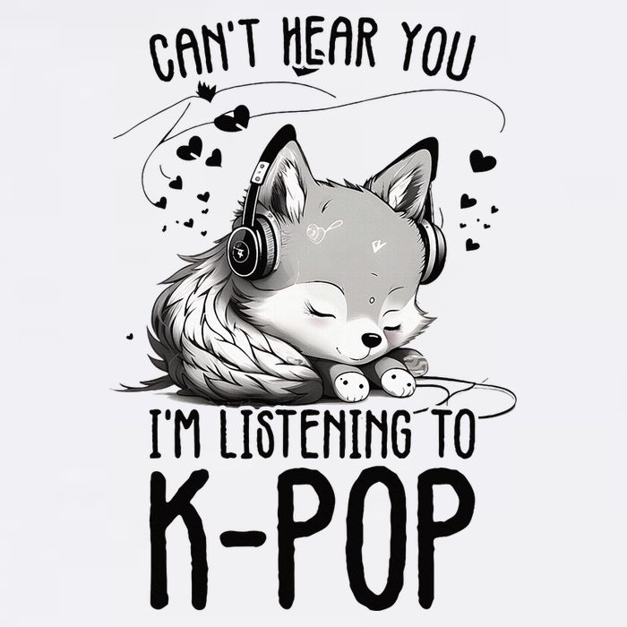 CanT Hear You IM Listening To Kpop Wolf Kpop Merchandise Visor
