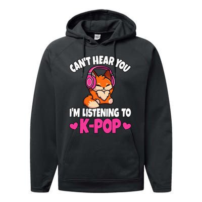 CanT Hear You IM Listening To Kpop Anime Lover Kpop Music Performance Fleece Hoodie