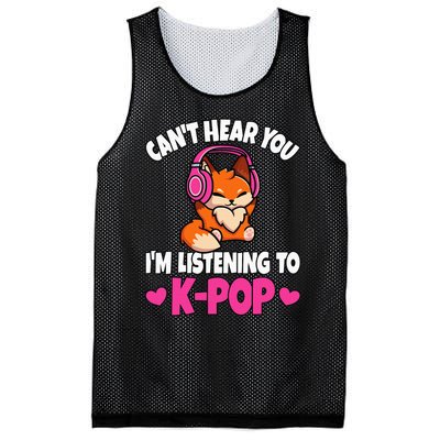 CanT Hear You IM Listening To Kpop Anime Lover Kpop Music Mesh Reversible Basketball Jersey Tank