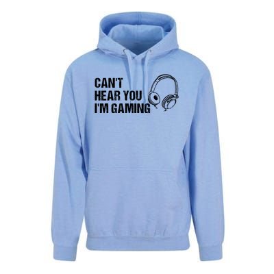 Can't Hear You I'm Gaming Gift Funny Gamer Vintage Gift Unisex Surf Hoodie