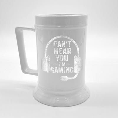 Can't Hear You I'm Gaming Gift Funny Video Gamer Gift Great Gift Beer Stein