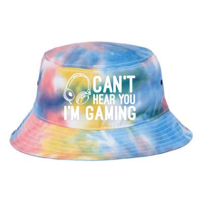 Can't Hear You I'm Gaming Headset Video Games Gamer Tie Dye Newport Bucket Hat