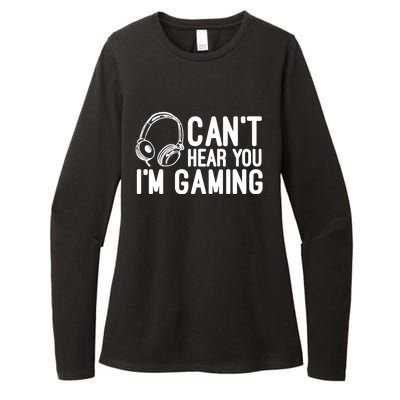 Can't Hear You I'm Gaming Headset Video Games Gamer Womens CVC Long Sleeve Shirt