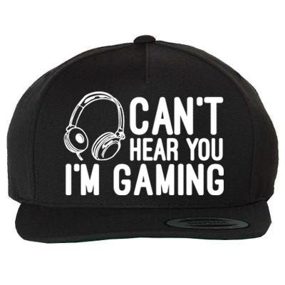 Can't Hear You I'm Gaming Headset Video Games Gamer Wool Snapback Cap