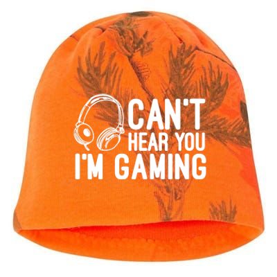 Can't Hear You I'm Gaming Headset Video Games Gamer Kati - Camo Knit Beanie