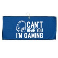 Can't Hear You I'm Gaming Headset Video Games Gamer Large Microfiber Waffle Golf Towel