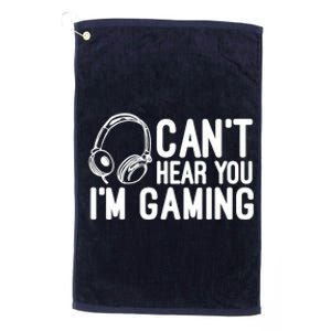 Can't Hear You I'm Gaming Headset Video Games Gamer Platinum Collection Golf Towel