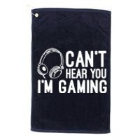 Can't Hear You I'm Gaming Headset Video Games Gamer Platinum Collection Golf Towel