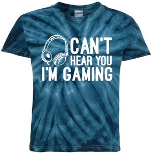 Can't Hear You I'm Gaming Headset Video Games Gamer Kids Tie-Dye T-Shirt