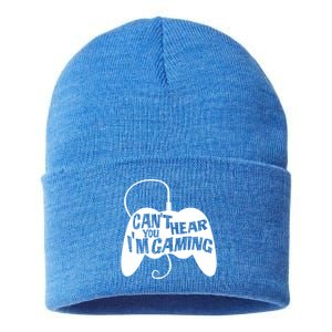 Can't Hear You I'm Gaming For Boy Girls Gamers Sustainable Knit Beanie