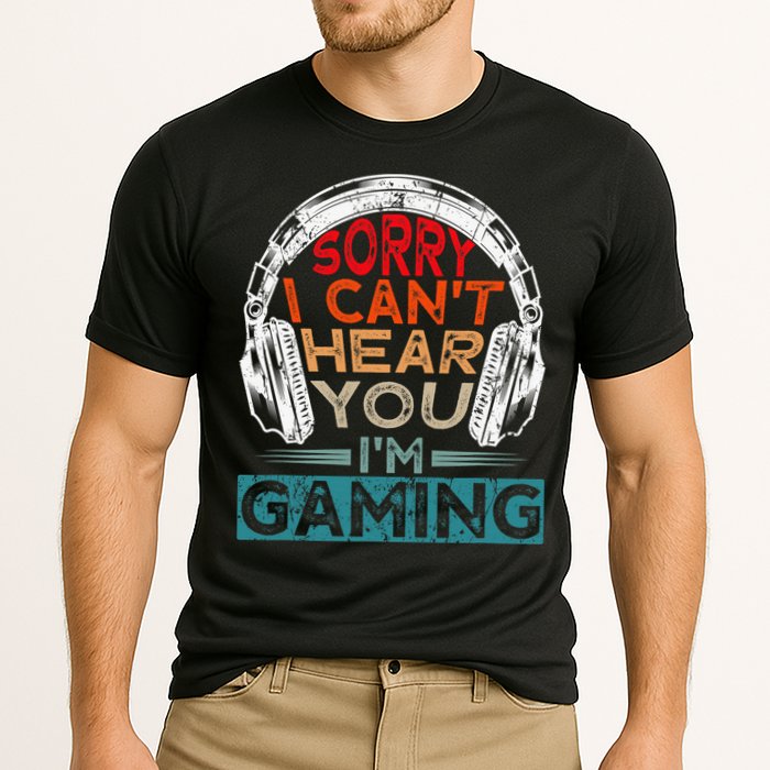 Can't Hear You I'm Gaming Gamer Assertion Gift Idea Cooling Performance Crew T-Shirt