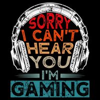 Can't Hear You I'm Gaming Gamer Assertion Gift Idea Cooling Performance Crew T-Shirt