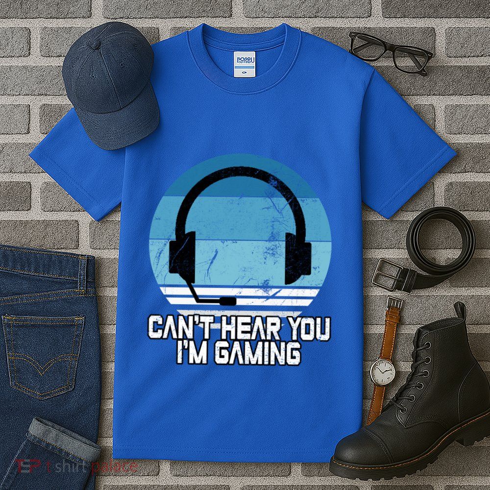 Can't Hear You I'm Gaming Vintage Funny Video Gamer Gift Cool Gift Tall T-Shirt