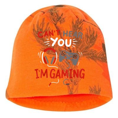 Cant Hear You Im Gaming Funny Gift For Gamers Kati - Camo Knit Beanie