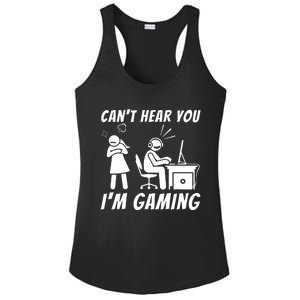 CanT Hear You IM Gaming Ladies PosiCharge Competitor Racerback Tank