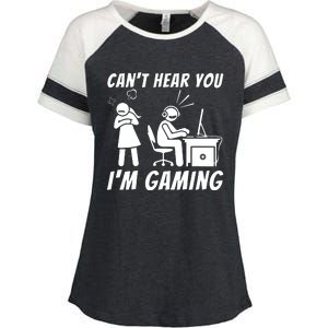 CanT Hear You IM Gaming Enza Ladies Jersey Colorblock Tee