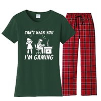 CanT Hear You IM Gaming Women's Flannel Pajama Set